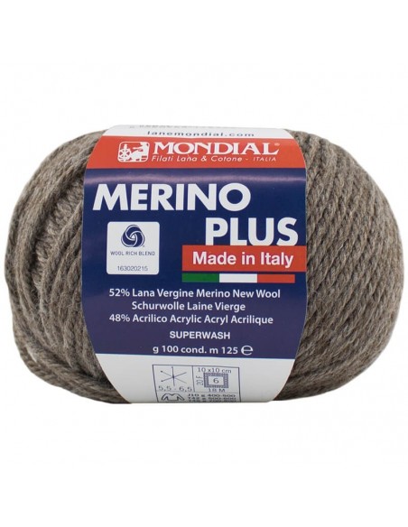 MERINO PLUS 100GR COL 500 MONDIAL
