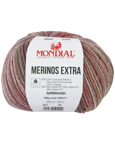 MERINO EXTRA STAMPE 100GR COL 824 MONDIAL