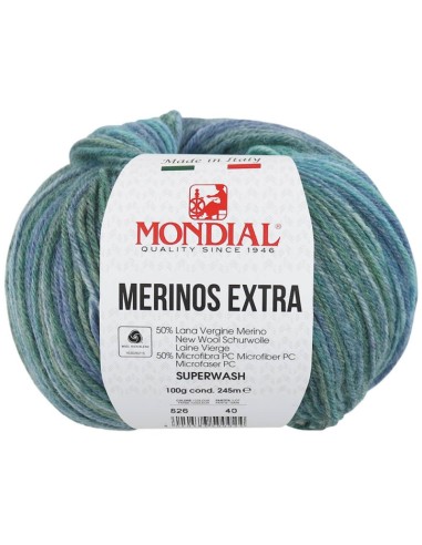 MERINO EXTRA STAMPE 100GR COL 826 MONDIAL